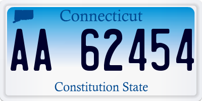 CT license plate AA62454