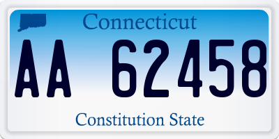 CT license plate AA62458