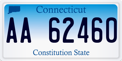 CT license plate AA62460