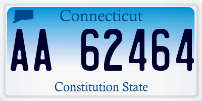 CT license plate AA62464