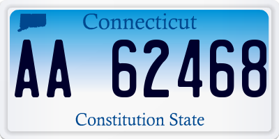 CT license plate AA62468