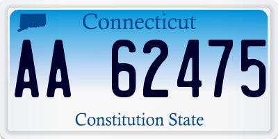 CT license plate AA62475