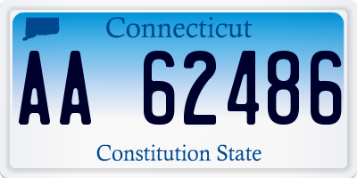 CT license plate AA62486