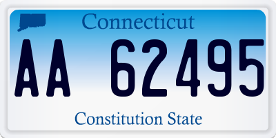 CT license plate AA62495