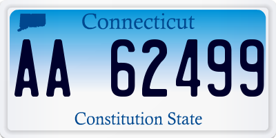 CT license plate AA62499