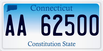 CT license plate AA62500