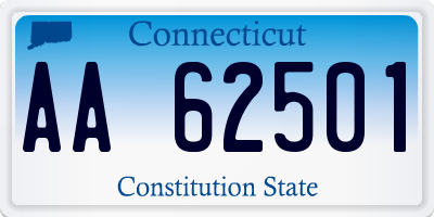 CT license plate AA62501