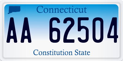 CT license plate AA62504
