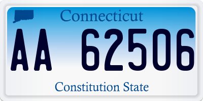 CT license plate AA62506