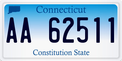 CT license plate AA62511