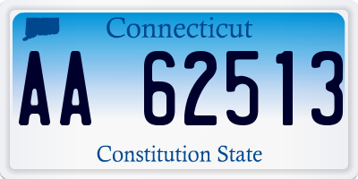 CT license plate AA62513