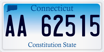 CT license plate AA62515