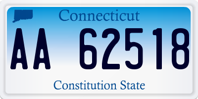 CT license plate AA62518