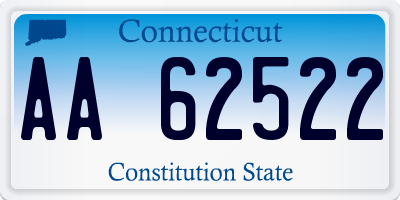 CT license plate AA62522