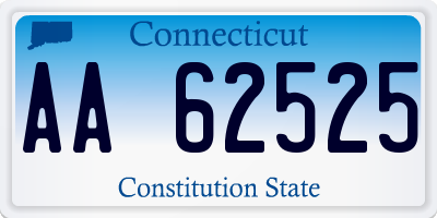 CT license plate AA62525