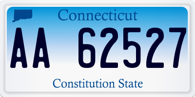 CT license plate AA62527