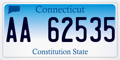 CT license plate AA62535