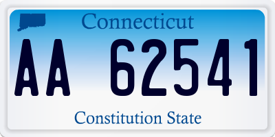 CT license plate AA62541