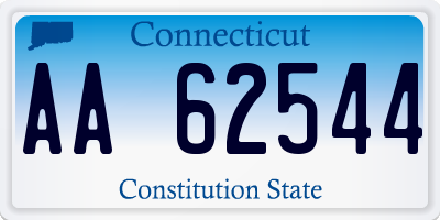 CT license plate AA62544