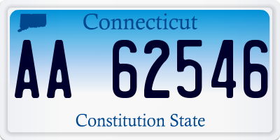 CT license plate AA62546