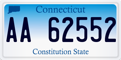 CT license plate AA62552