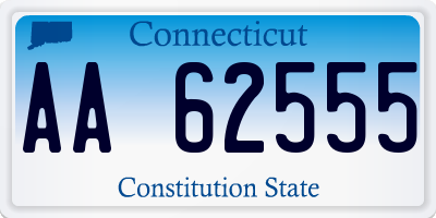 CT license plate AA62555