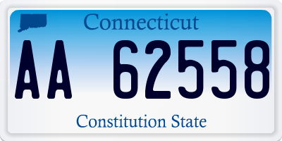 CT license plate AA62558