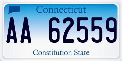 CT license plate AA62559