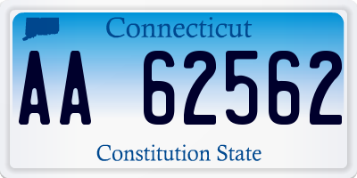 CT license plate AA62562