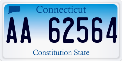 CT license plate AA62564