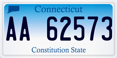 CT license plate AA62573