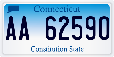 CT license plate AA62590