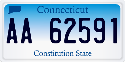 CT license plate AA62591