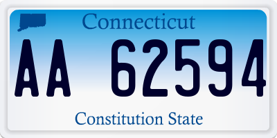 CT license plate AA62594