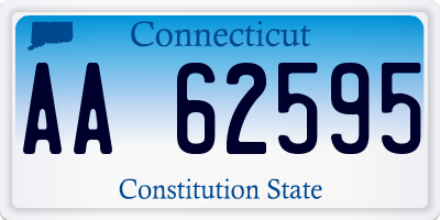 CT license plate AA62595