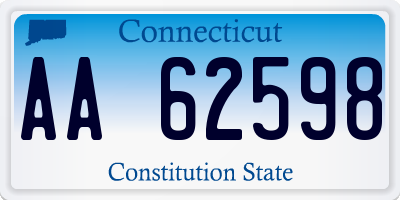 CT license plate AA62598