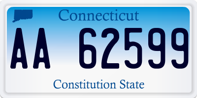 CT license plate AA62599