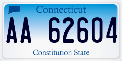 CT license plate AA62604