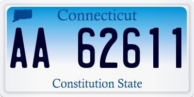 CT license plate AA62611