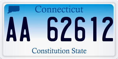 CT license plate AA62612