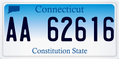 CT license plate AA62616