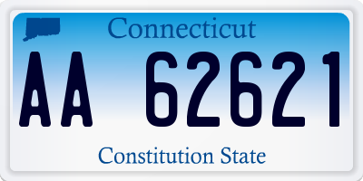 CT license plate AA62621