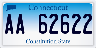 CT license plate AA62622