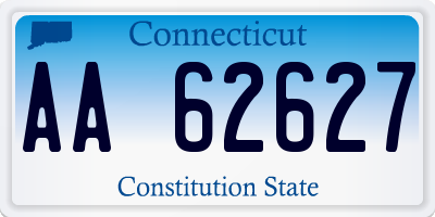 CT license plate AA62627