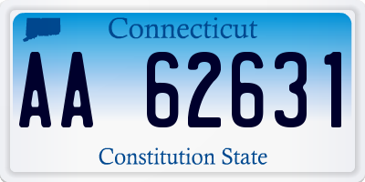 CT license plate AA62631