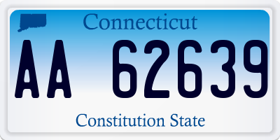 CT license plate AA62639