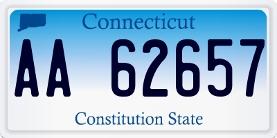 CT license plate AA62657