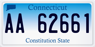 CT license plate AA62661