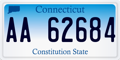 CT license plate AA62684