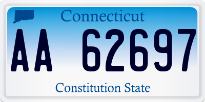 CT license plate AA62697